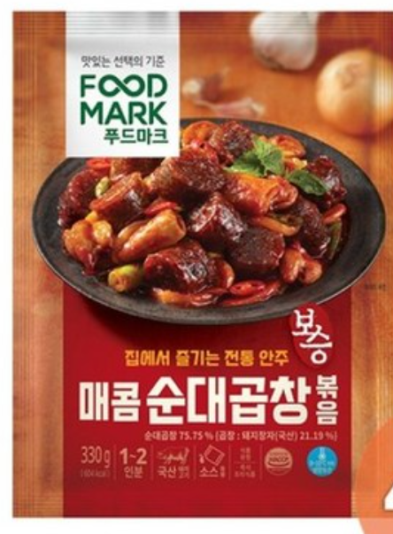 청정원푸드마크매콤순대곱창볶음330g[장거]