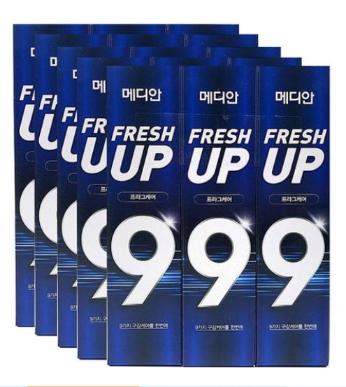 메디안 Fresh Up 충치 및 구취 집중케어 치약 블루 120g x 3개[5세트][장거]