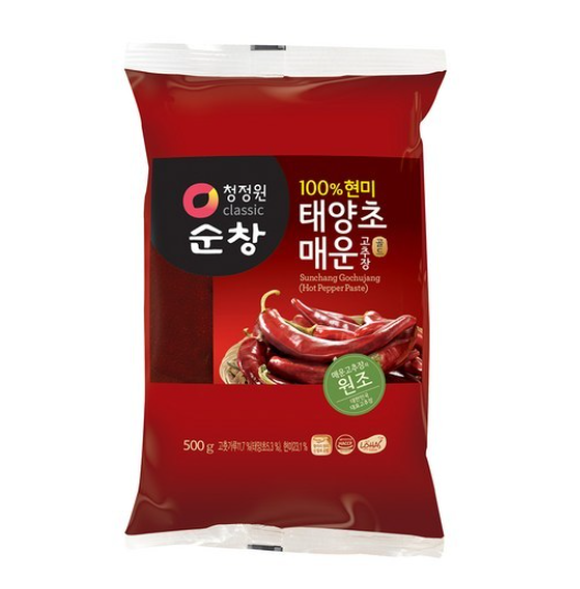 청정원 현미 매운고추장 500g 비닐[장거]