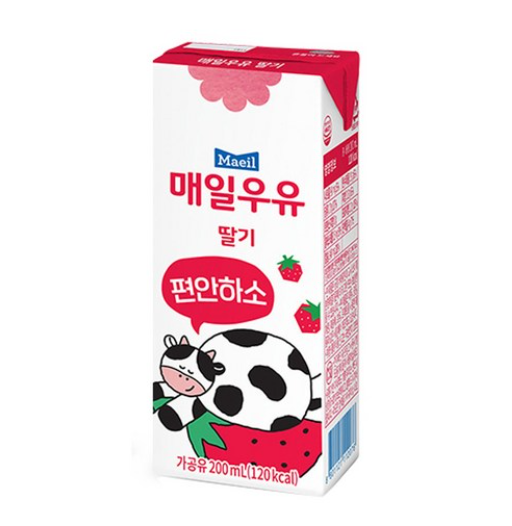 매일 멸균 딸기맛우유 200ml[장거]