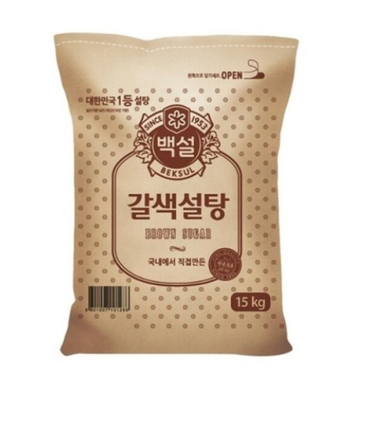 [장거] CJ제일제당 T 백설 갈색설탕 15KG [판매가45000원] [포인트할인가18000원]