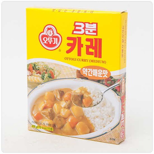 [장거] 오뚜기 3분카레 약간매운맛 200g [포인트구매가880원]