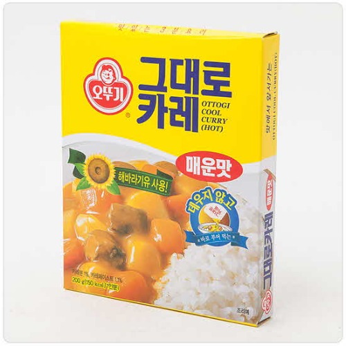 [장거] 오뚜기 그대로카레 매운맛 200g [판매가2400원] [포인트할인가960원]