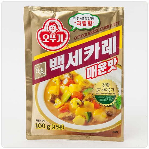 [장거] 오뚜기 백세카레 매운맛 100g [포인트구매가1800원]