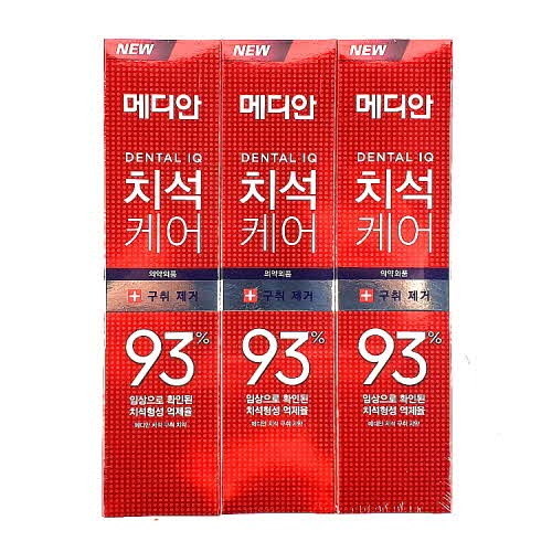 [장거] 메디안★치석케어치약(구취제거)120g*3 [판매가10000원] [포인트할인가4000원]