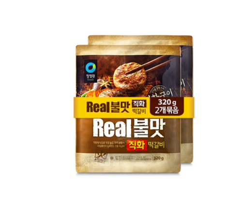 [장거]청정원리얼불맛직화떡갈비320g+320g [판매가12000원] [포인트할인가4800원]