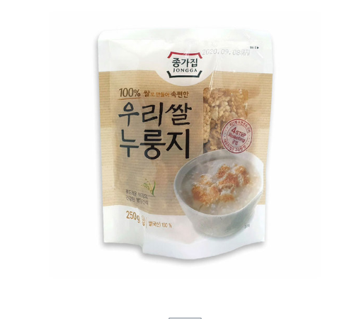 [장거] 우리쌀누룽지[종가집]250g [판매가4800원] [포인트할인가1920원]